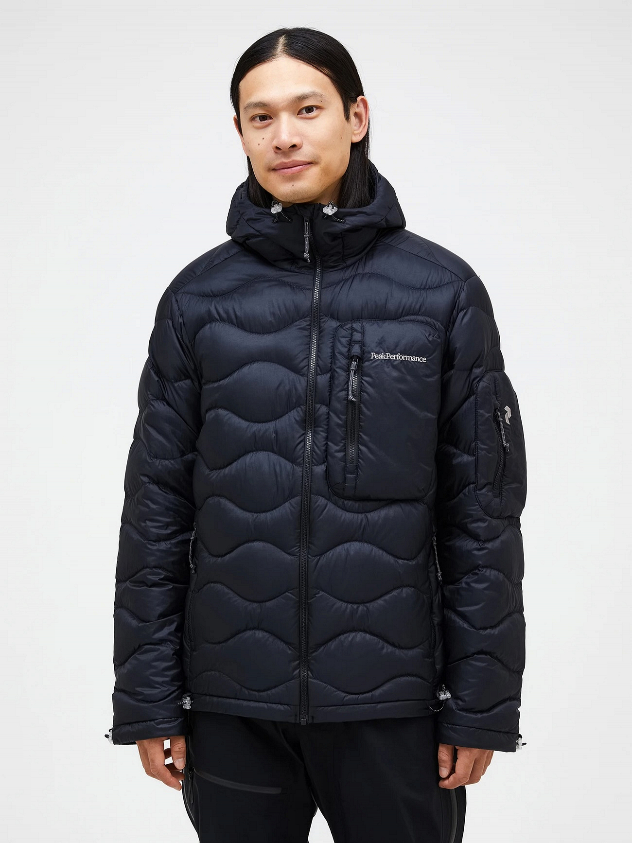 【限定価格】peakperformance helium hooded JKT Helium Utility Graphic Down Hood Jacket Men | Peak Performance
